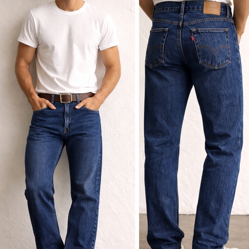 Vintage Levi's 557 Made For Cowboys Fit Blue Jeans